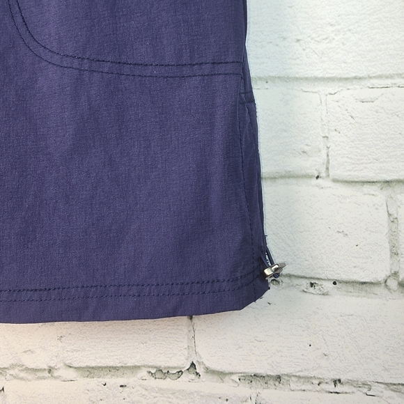 GreenTea Navy Mini SKORT SIZE SMALL SIDE ZIP POCKETS DRAW STRING WAIST - Picture 3 of 9